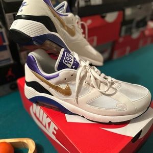 NIKE AIR MAX 180 QS SUMMER WHITE/METALLIC GOLD-BRIGHT CONCORD 626960 175